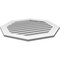 Ekena Millwork Octagonal Surface Mount PVC Gable Vent: Functional, w/ 3-1/2"W x 1"P Standard Frame, 32"W x 32"H GVPOC32X3201SF - alternate 4